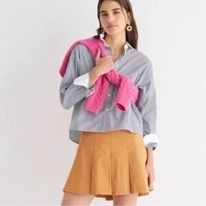 J. Crew Pleated Chino Mini Skirt 6 Academia